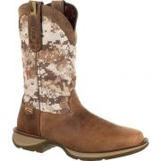Durango Mens Rebel Mens Dusty Brown and Desert Camo Pull On Western Boot Square Toe