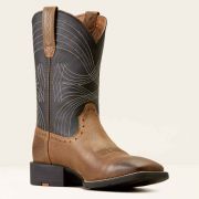 Ariat Sport Wide Square Toe Cowboy Boot - Barley Brown