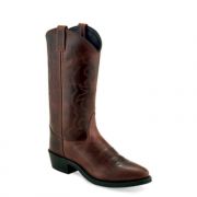 JAMA Old West Brown Cowboy Work Boots TBM3012