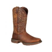 Durango Mens Square Pull On Toe Western Boot Brown