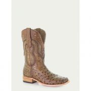 Corral Full Quill Embroidered Ostrich Womens Leather Boot