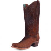 Corral Lamb Embroidered Snip Toe Womens Western Boots - Brown