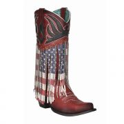 Corral Stars & Stripes Fringe & Steel Chain Womens Western Boot
