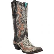 Corral Copper Embroidery & Crystals Womens Western Boot