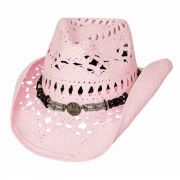 Bullhide All Summer Long Toyo Straw Western Hat Pink