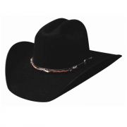 Bullhide Buckaroo 6X Premium Wool Felt Western Hat Black