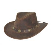 Bullhide Montecarlo Crackled Down Under Leather Hat