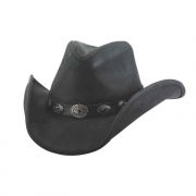 Bullhide Montecarlo Right Now Leather Hat Black