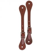 Weaver Single Ply Ladies and Youth Spur Straps Rich Brown