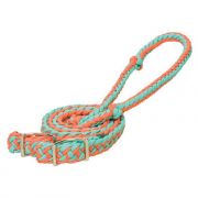 Weaver Leather Braided Nylon Barrel Reins Coral and Mint 8ft