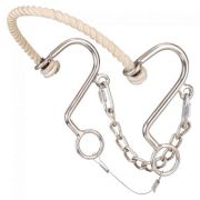 JT International Kelly Silver Star Stainless Steel Little S Hackamore with Rope Nose