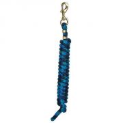 Weaver Poly Lead Rope Navy Blue Turquoise Ribbon 10ft