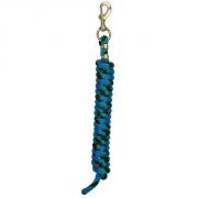 Weaver Poly Lead Rope Black Green Blue Spiral 10ft