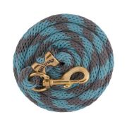 Weaver Poly Lead Rope Slate Blue Gray Striped 10ft