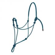 Weaver Silvertip Four Knot Rope Halter Blue Black Small