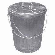 Little Giant Galvanized Garbage Can with Lid 10 Gallon