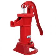 Cast Iron Pitcher Water Pump - Red