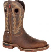 Rocky Mens Long Range Square Toe Waterproof Pull On Western Boot