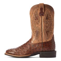 Ariat Dagger Dark Tabac Full Quill Ostrich Western Boot