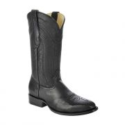Corral Burnished Leather Square Toe Mens Cowboy Boot - Black