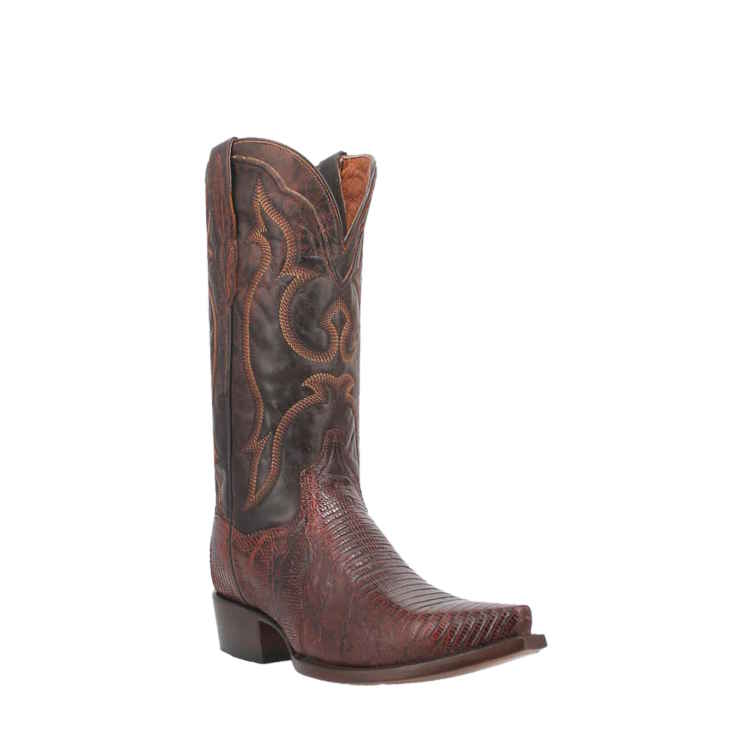 Dan Post Hearst Cognac Lizard Snip Toe Mens Western Boot | Sunset Feed ...