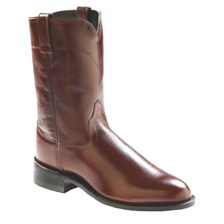 Old West Mens Leather Roper Western Boot Brown | Sunset Feed & Supply