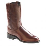 Old West Mens Leather Roper Western Boot Brown