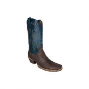 Corral Ostrich Horseman Toe Mens Western Boots - Brown & Navy