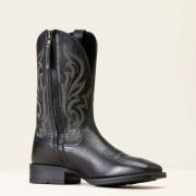 Ariat Slim Zip Ultra Western Boot - Black Deertan