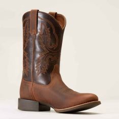 Ariat Sport Stratten Mens Cowboy Boot - Sorrel Crunch