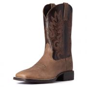 Ariat Mens Layton Square Toe Western Boot Authentic Brown