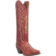 Dan Post Silvie Leather Womens Western Boot - Red