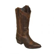 Abilene Rawhide Scalloped Womens Western Boot