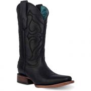 Corral Full Black Embroidery Square Toe Womens Western Boot