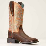 Ariat Round Up Wide Square Toe StretchFit Womens Western Boot - Toasted Blanket