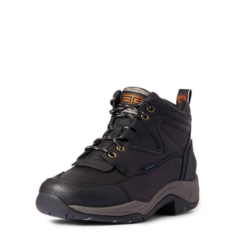 Ariat Ladies Terrain Waterproof Lace Up Work Boot Black | Sunset Feed ...