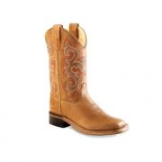 Jama Youth Square Toe Western Boot Tan Fry