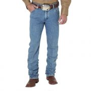 Wrangler Mens Performance Advanced Comfort Cowboy Cut Regular Fit Bootcut Jean Stone Bleach