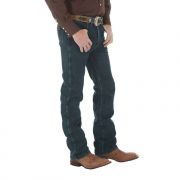 Wrangler Mens Premium Performance Advanced Comfort Cowboy Cut Slim Fit Jean Dark Tint