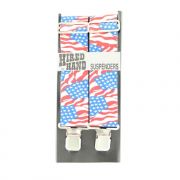 Hired Hand Adjustable Suspenders Red White and Blue