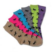 Awst Ladies Crew Cut Horse Print Socks
