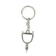 M and F Western Spur Key Chain Silver
