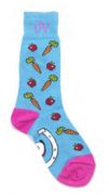 Ovation Childs Lucky Socks Tech Cotton Turquoise and Pink