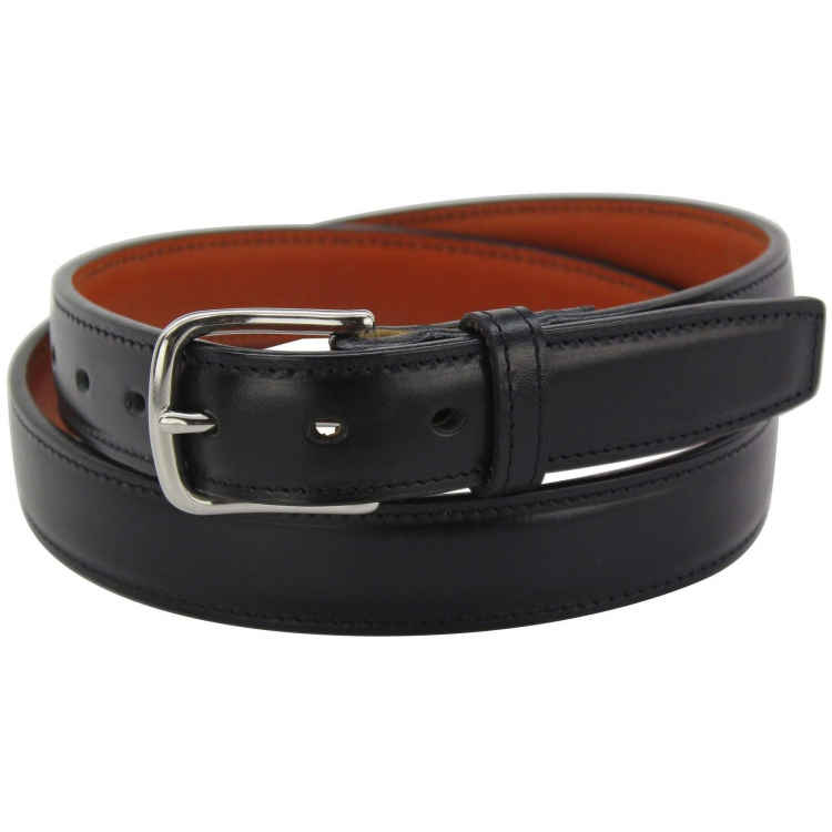 Gingerich Leather Mens Feathered Edge Dress Belt Black | Sunset Feed ...