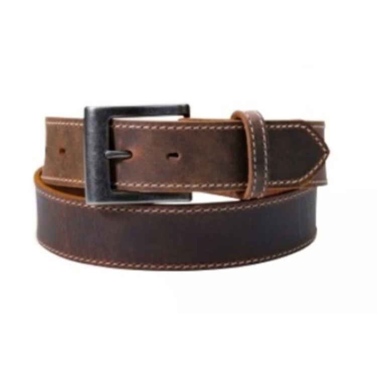 Gingerich Leather Flexible Casual Stitched Belt Distressed Brown ...