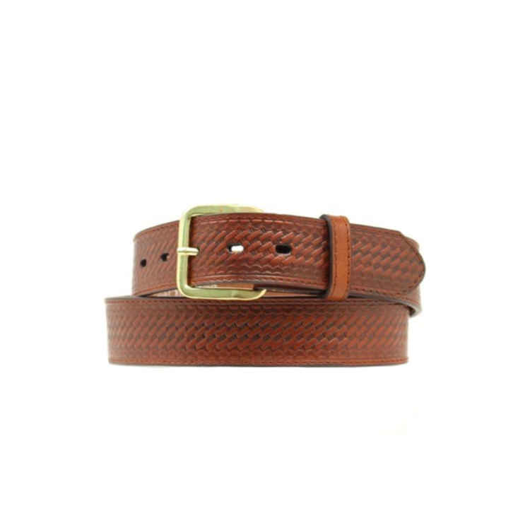 Nocona Mens Basketweave Embossed Leather Western Money Belt Brown ...