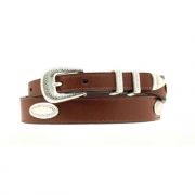 Nocona Mens Tapered Concho Western Belt Brown