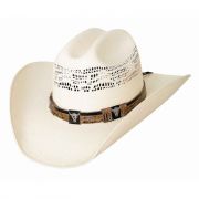 Bullhide Out of the Chute 20X Bangora Straw Western Hat Natural