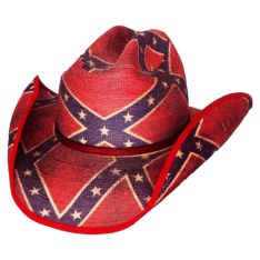 Bullhide Montecarlo Cracker Line 20X Straw Hat Blue-Red