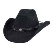 Bullhide Serenade Top Grain Leather Western Hat Black